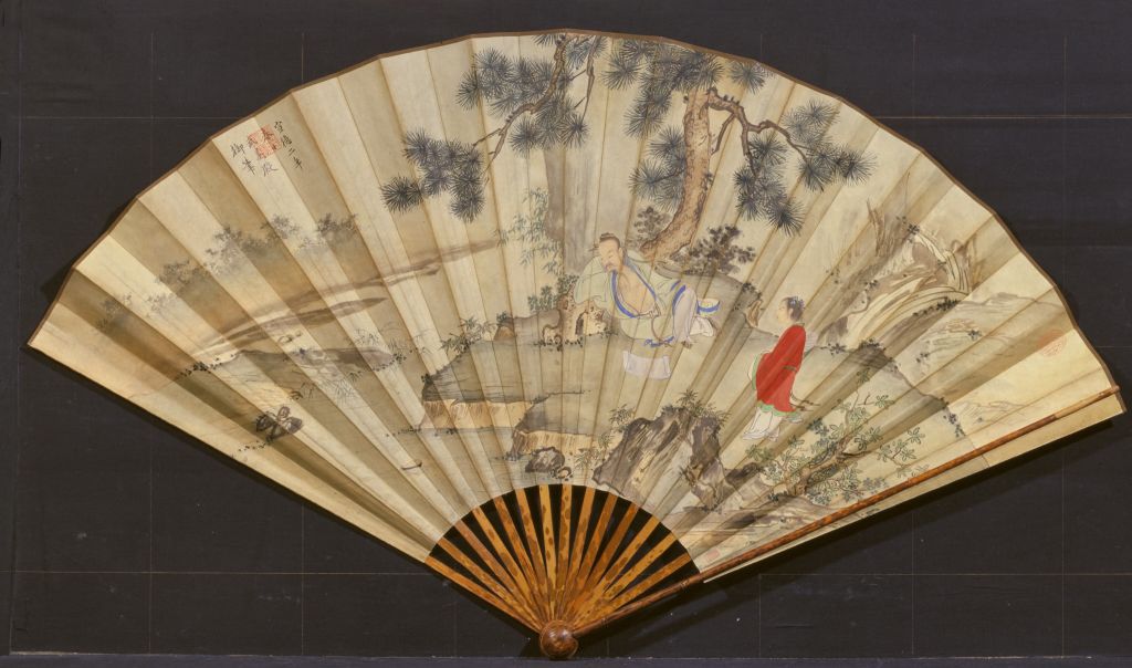 图片[1]-Landscape figure fan-China Archive